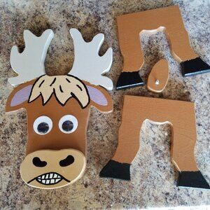 NEW Deer / Moose Mailbox Wooden Rustic Postal Mail Box